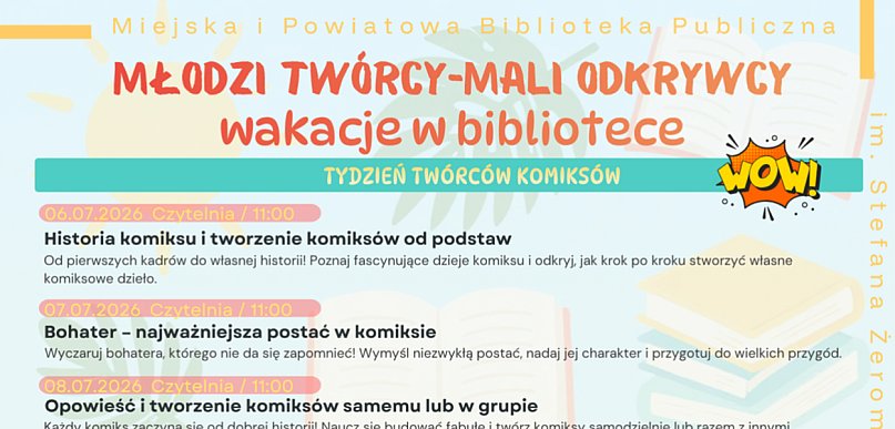Młodzi twórcy- Mali odkrywcy. Biblioteka zaprasza