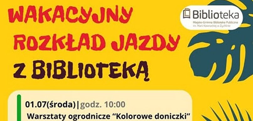Biblioteka w Żychlinie zaprasza na wakacyjne zajęcia