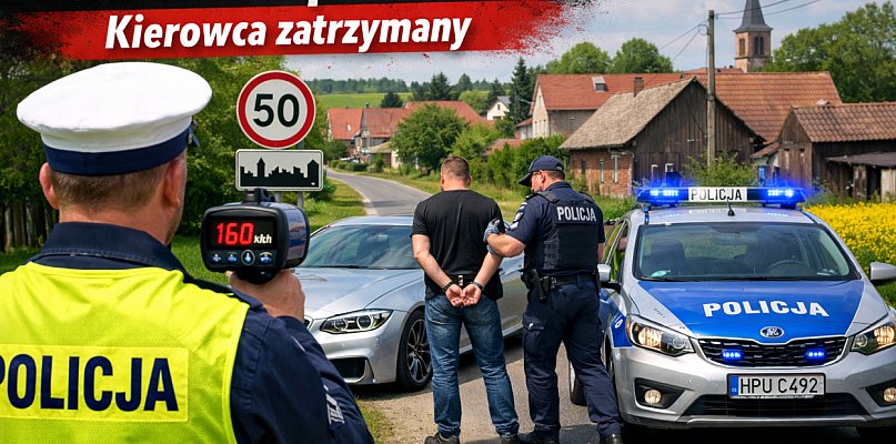 Pruł 160 km/h przez Nową Wieś! Bandyta drogowy zatrzymany