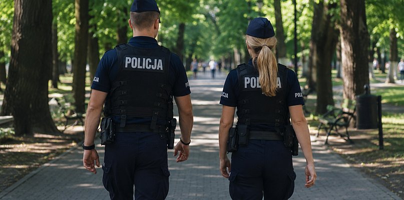 Piesze patrole w parku nad Ochnią: mężczyzna z narkotykami i dziecko bez kasku