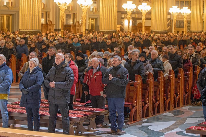 Pasterka w licheńskiej bazylice