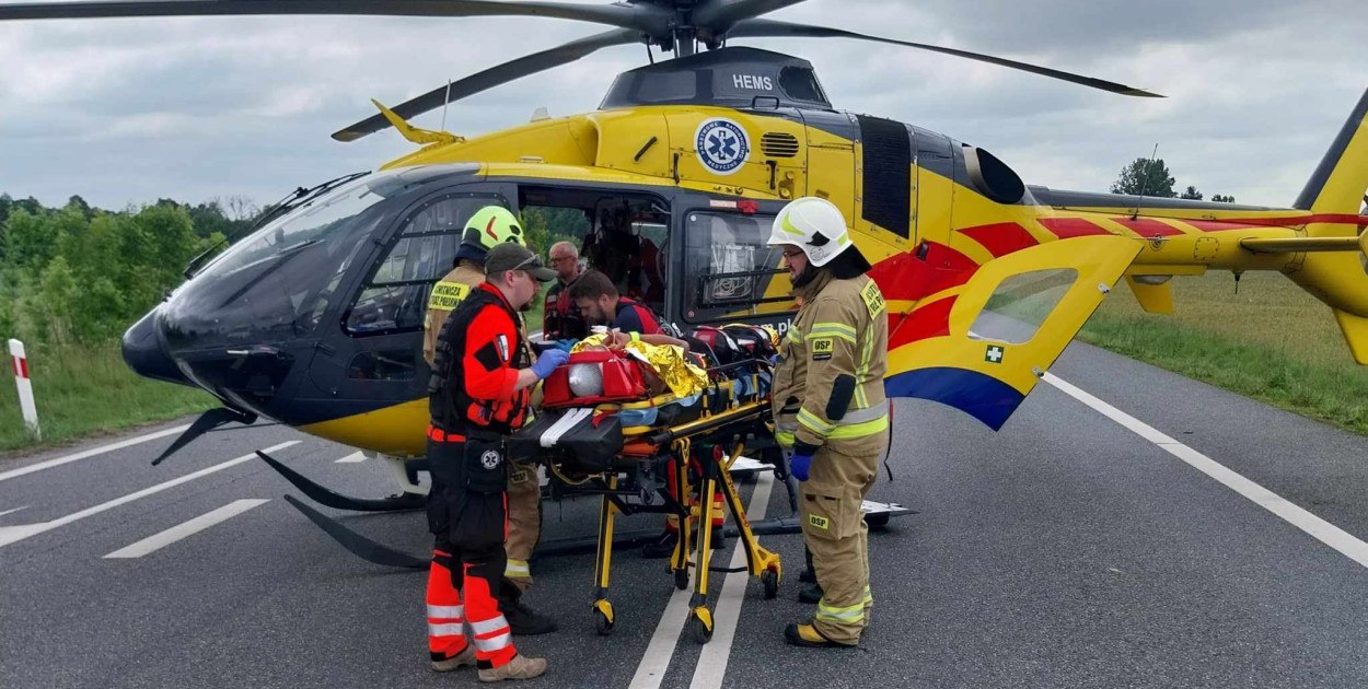 Wiele osób poszkodowanych. Na kilka godzin zablokowana droga Krośniewice-Łęczyca