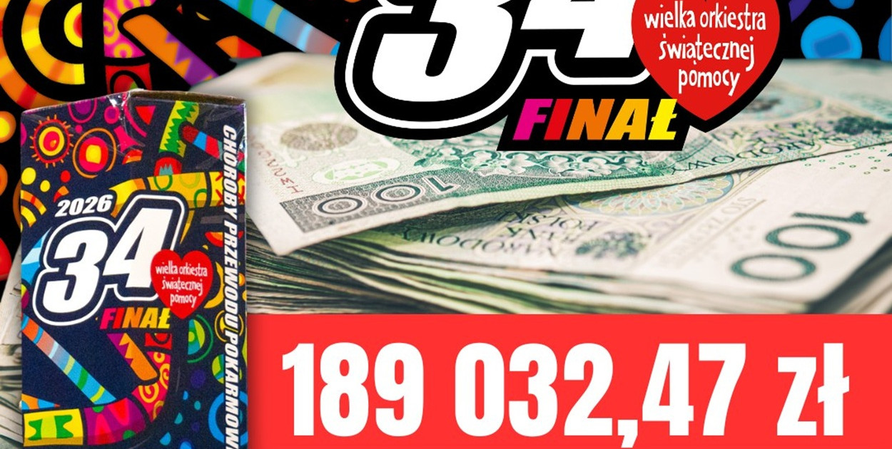 Kutnianie wrzucili do puszek WOŚP prawie 190 tysięcy złotych