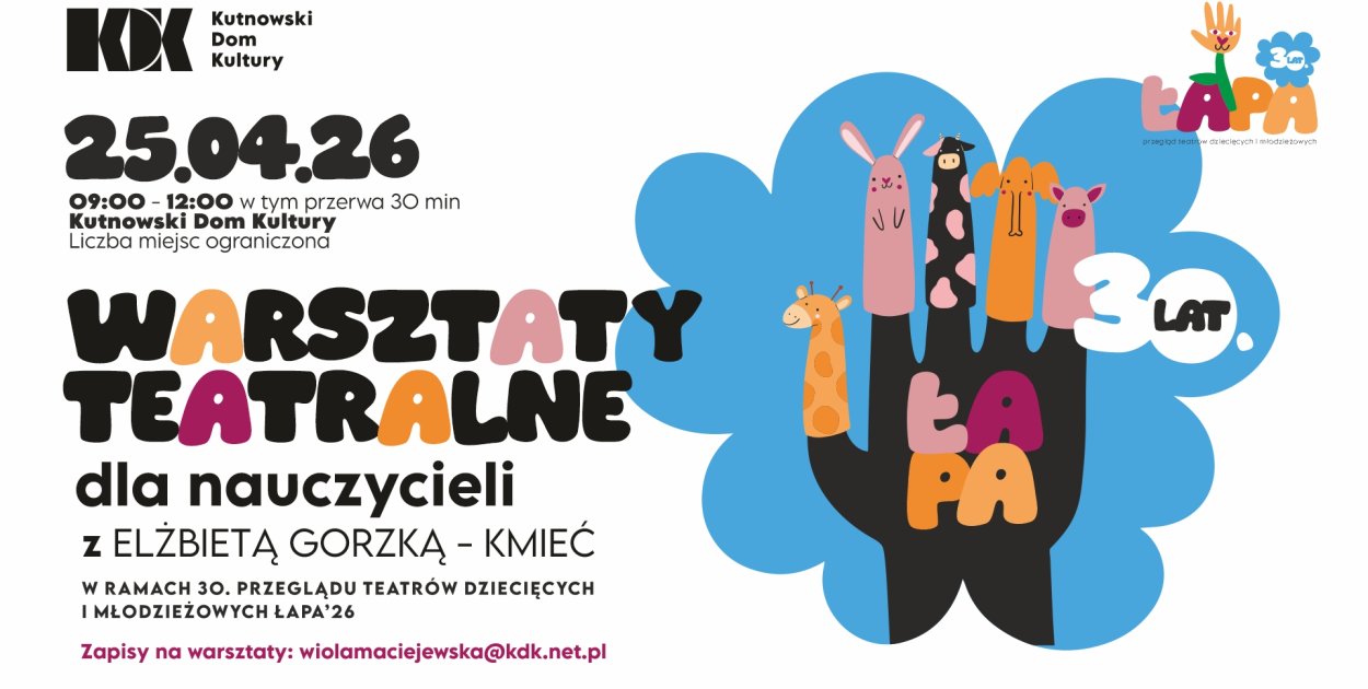 ŁAPA 2026: Warsztaty teatralne dla nauczycieli