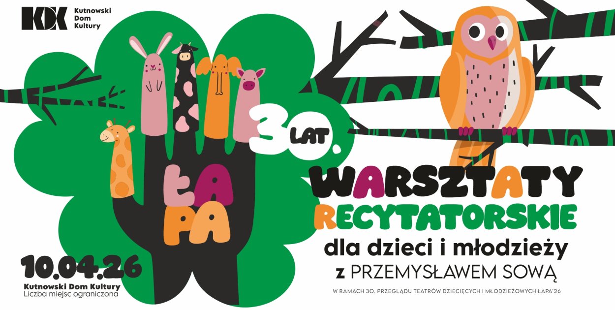 Warsztaty recytatorskie dla dzieci i młodzieży z Przemysławem Sową